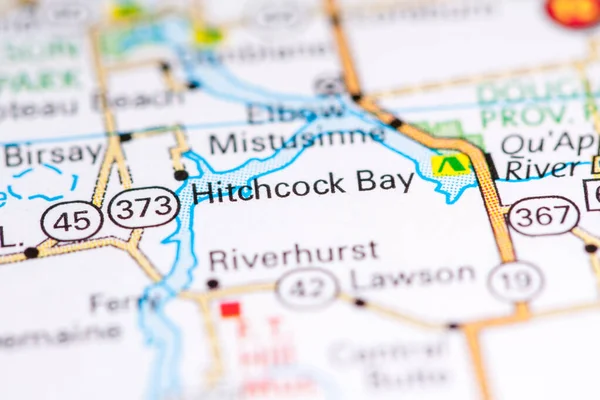 Hitchcock Bay. Canada on a map.