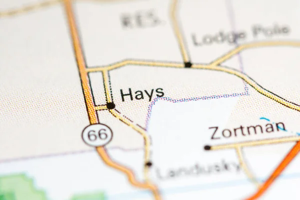 Hays Montana Eeuu Mapa — Foto de Stock