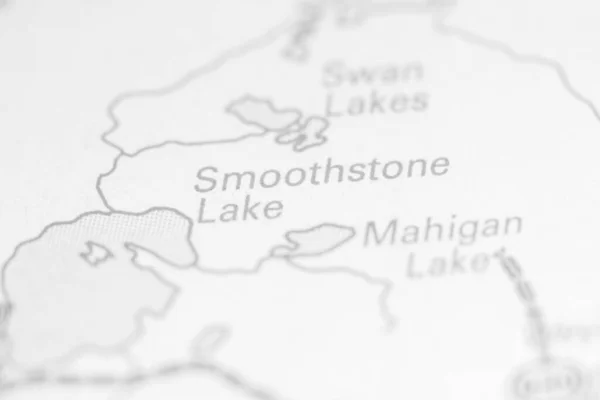 Smoothstone Lake Canada Map — Stock Photo, Image