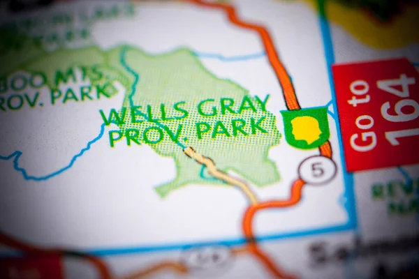 Wells Gray Prov. Park. Canada on a map.