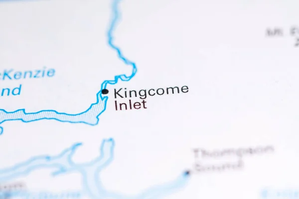 Kingcome Inlet. Canada on a map.