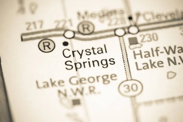 Crystal Springs Kuzey Dakota Abd Haritada — Stok fotoğraf