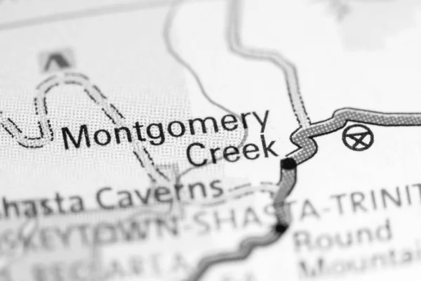 Montgomery Creek Califórnia Eua Sobre Mapa — Fotografia de Stock