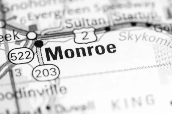 Jestem Monroe Washington State Mapie — Zdjęcie stockowe