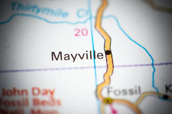 Mayville Ben Oregonban Usa Térképen — Stock Fotó