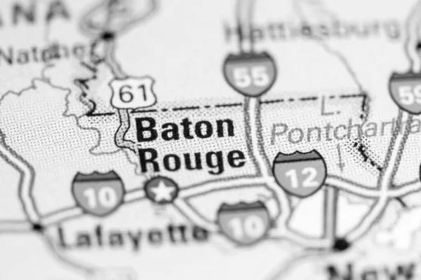 Baton Rouge. USA on the map.