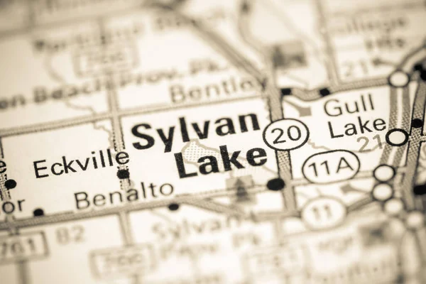 Sylvan Lake Kanada Haritada — Stok fotoğraf
