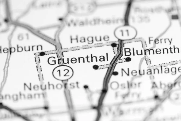 Gruenthal. Canada on a map.