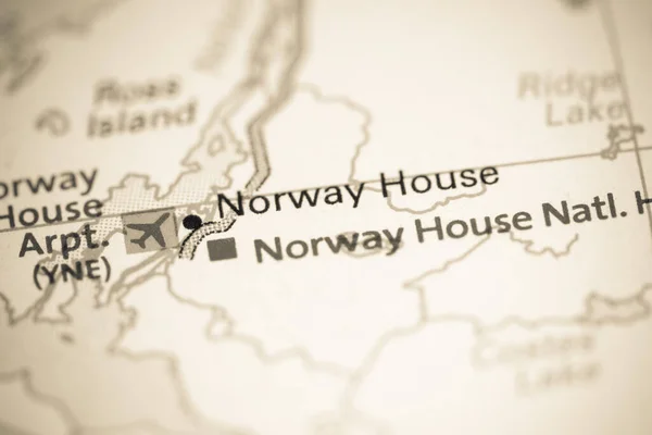 Norway House. Canada on a map.