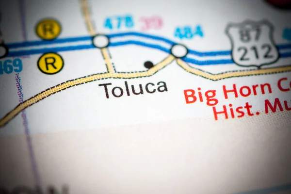 Τολούκα Μοντάνα Στο Χάρτη — Φωτογραφία Αρχείου
