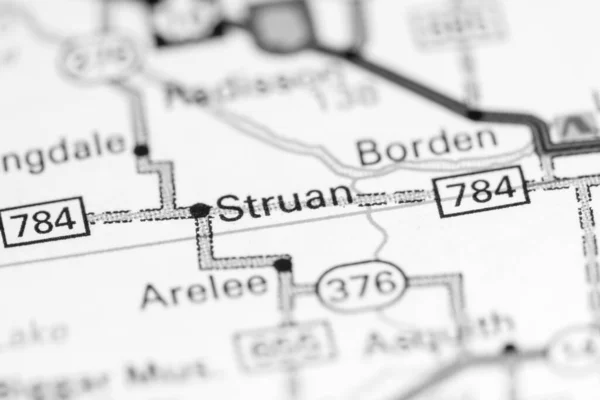 ストゥラン 地図上のカナダ — ストック写真