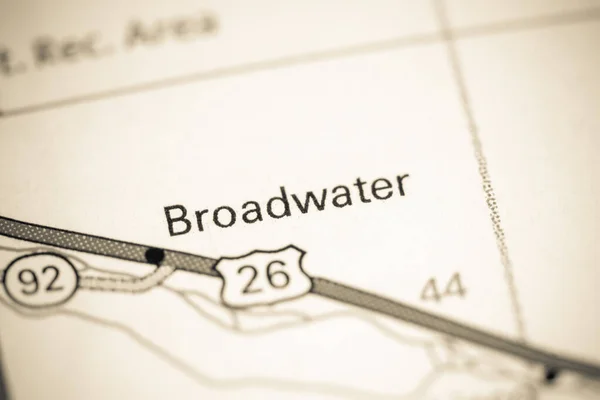 Broadwater Nebraska Stati Uniti Una Mappa — Foto Stock