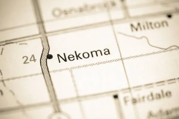 Nekoma Dakota Del Nord Stati Uniti Una Mappa — Foto Stock