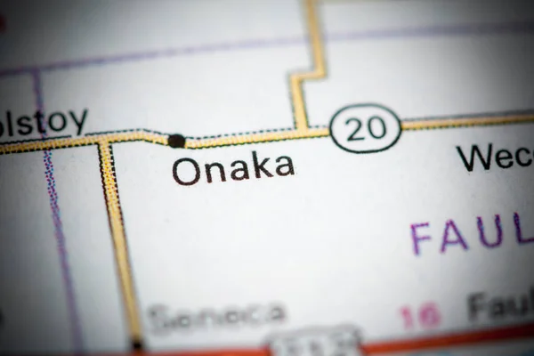 Onaka Dakota Del Sur Eeuu Mapa — Foto de Stock