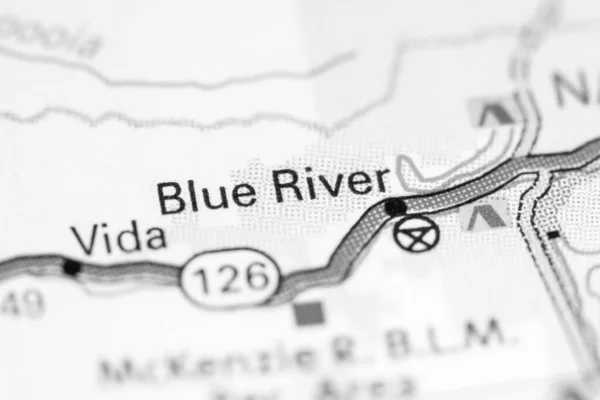 Блакитна Річка Орегон Сша Карті — стокове фото