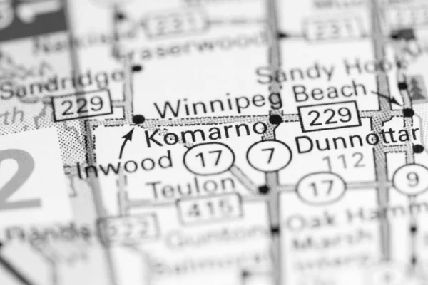 コマルノ 地図上のカナダ — ストック写真