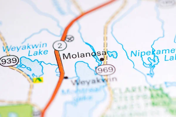 Molanosa. Canada on a map.