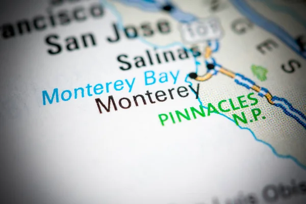 Monterey Stati Uniti Una Mappa — Foto Stock