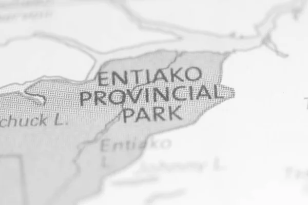 Entiako Provincial Park Kanada Mapě — Stock fotografie