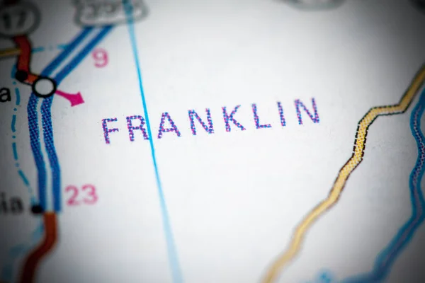 Franklin Washington State Mapa —  Fotos de Stock