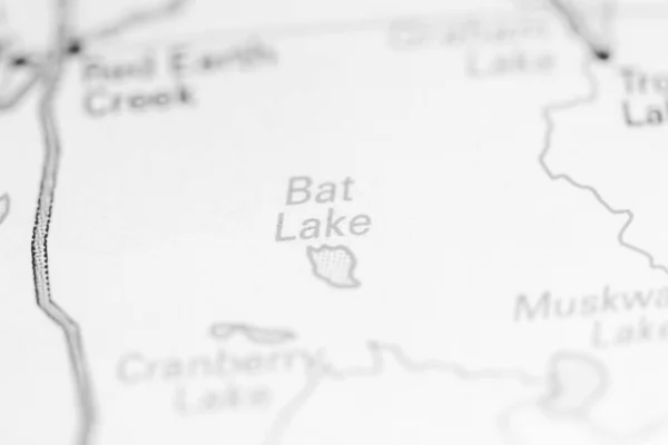 Bat Lake. Canada on a map.