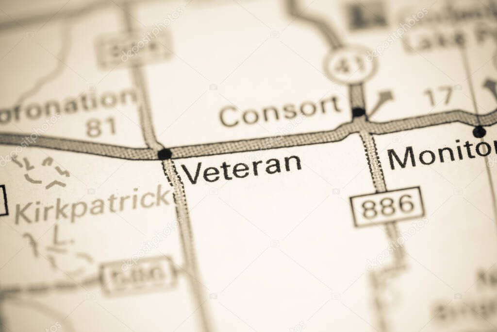 Veteran. Canada on a map.