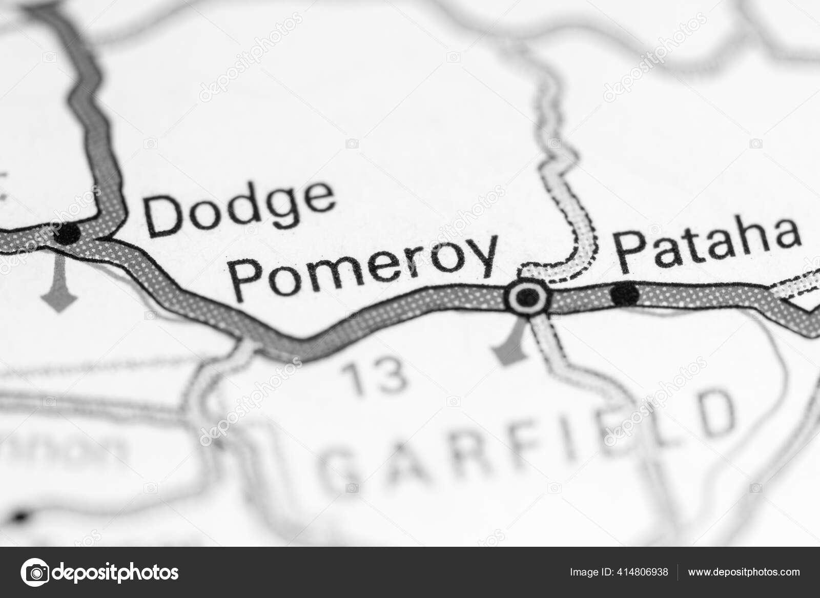 Pomeroy Washington State Map Stock Photo by ©aliceinwonderland2020 414806938