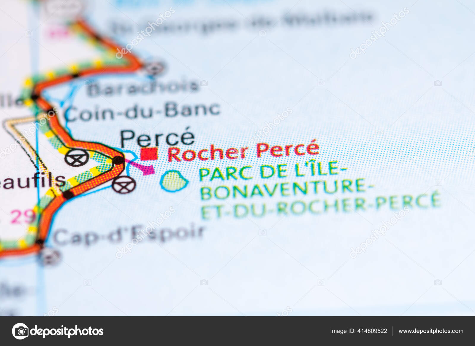 Rocher Perce Canada Map Stock Photo by ©aliceinwonderland2020 414809522