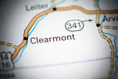 Clearmont. Wyoming 'de. ABD haritada.