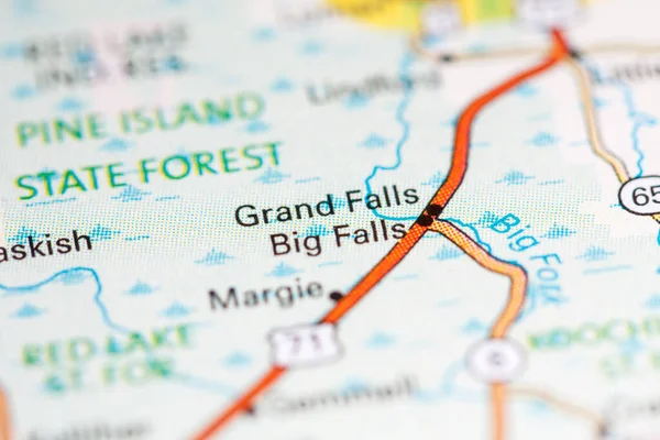 Grand Falls. Canada on a map.