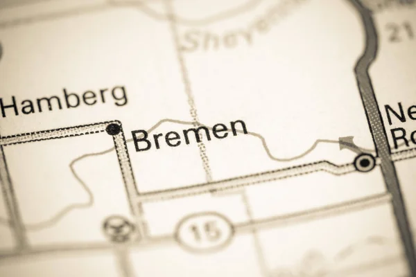 Bremen North Dakota Usa Map — Stock Photo, Image