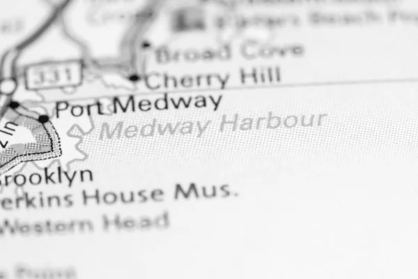 Puerto Medway Canadá Mapa — Foto de Stock
