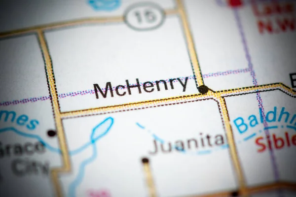 Mchenry North Dakota Usa Map — Stock Photo, Image