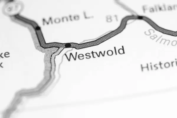 威斯特沃尔德地图上的加拿大 — 图库照片