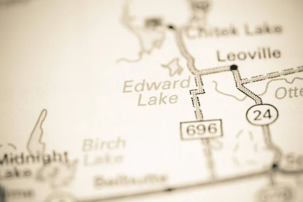 Edward Lake Canadá Mapa — Foto de Stock