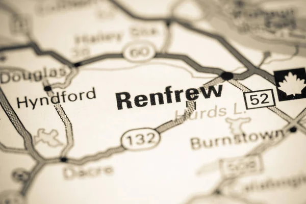 Renfrew. Canada on a map.