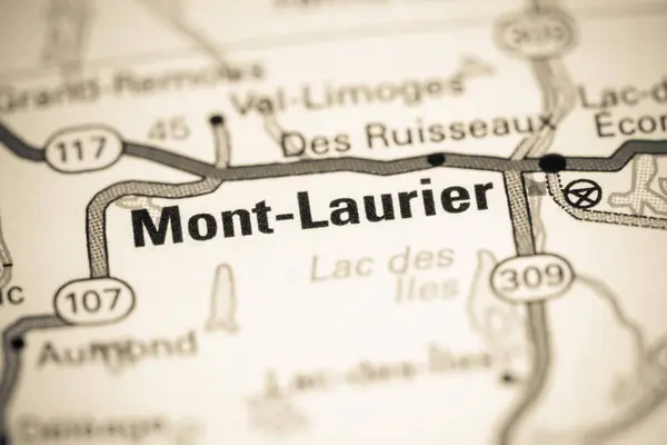Mont Laurier Kanada Haritada — Stok fotoğraf