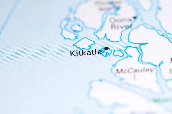 Kitkatla Canadá Sobre Mapa — Fotografia de Stock