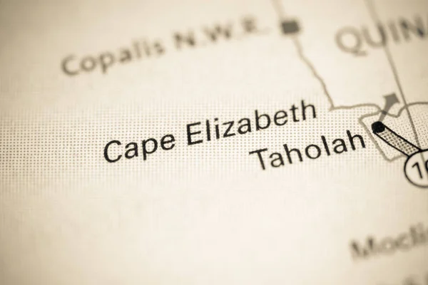 Cabo Elizabeth Washington State Mapa — Foto de Stock