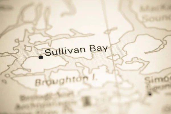 Sullivan Bay Canada Una Mappa — Foto Stock