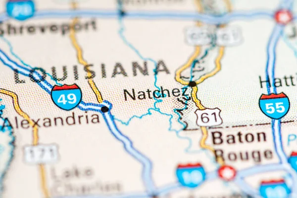 Natchez Usa Map — Stock Photo, Image