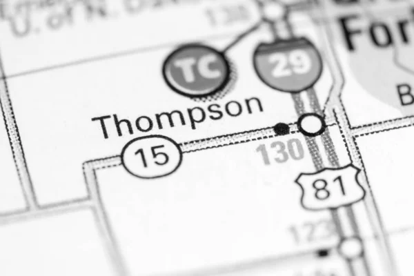 Met Thompson Noord Dakota Usa Een Kaart — Stockfoto