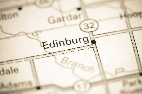 Edimburgo Dakota Del Nord Stati Uniti Una Mappa — Foto Stock