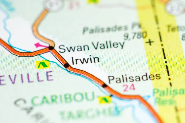 Irwin Idaho Eeuu Mapa —  Fotos de Stock