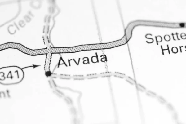 Arvada Wyoming États Unis Sur Une Carte — Photo