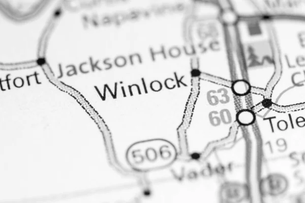 Winlock Washington State Map — Stock Photo, Image
