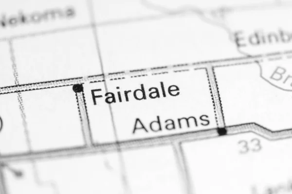 Fairdale Dakota Del Nord Stati Uniti Una Mappa — Foto Stock