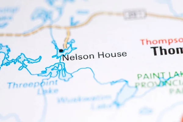 Nelson House. Canada on a map.