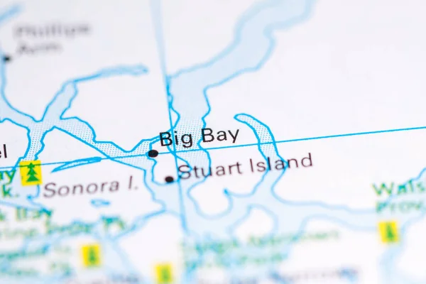Big Bay Canada Una Mappa — Foto Stock