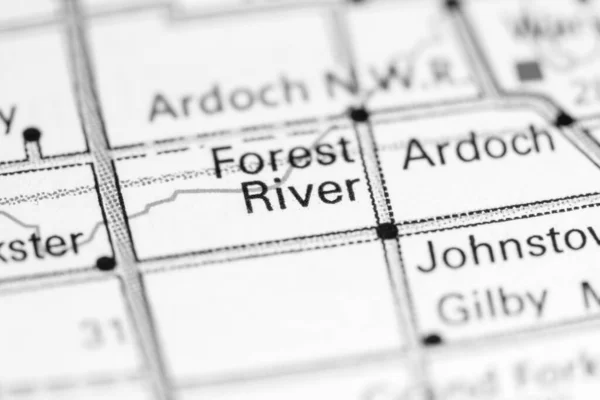 Forest River Dakota Del Norte Eeuu Mapa —  Fotos de Stock